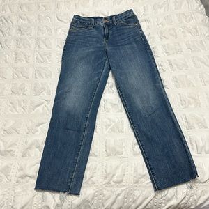 Express straight ankle high rise jeans size small fits size 0,2,4